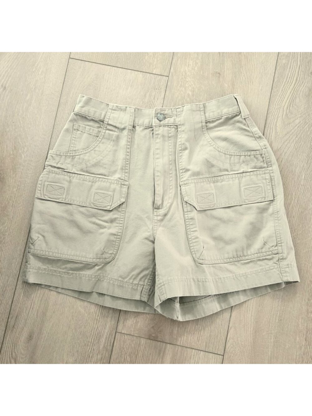 REI Clay Khaki Cotton Cargo Shorts Womens 12